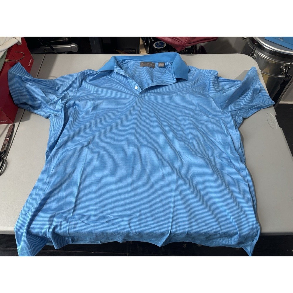 Daniel Cremieux Signature Collection Short Sleeve Polo Shirt Men's sz 3XT Blue